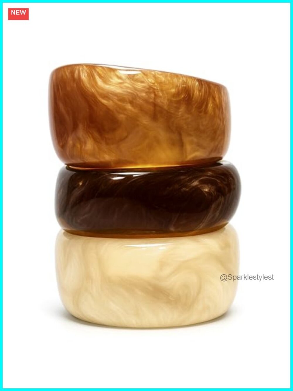 Chunky Acrylic Resin Bangle Bracelets for Women Stackable Bangles